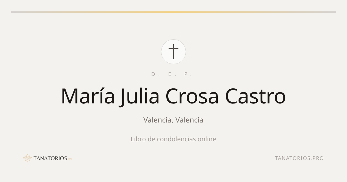 Memorial de María Julia Crosa Castro