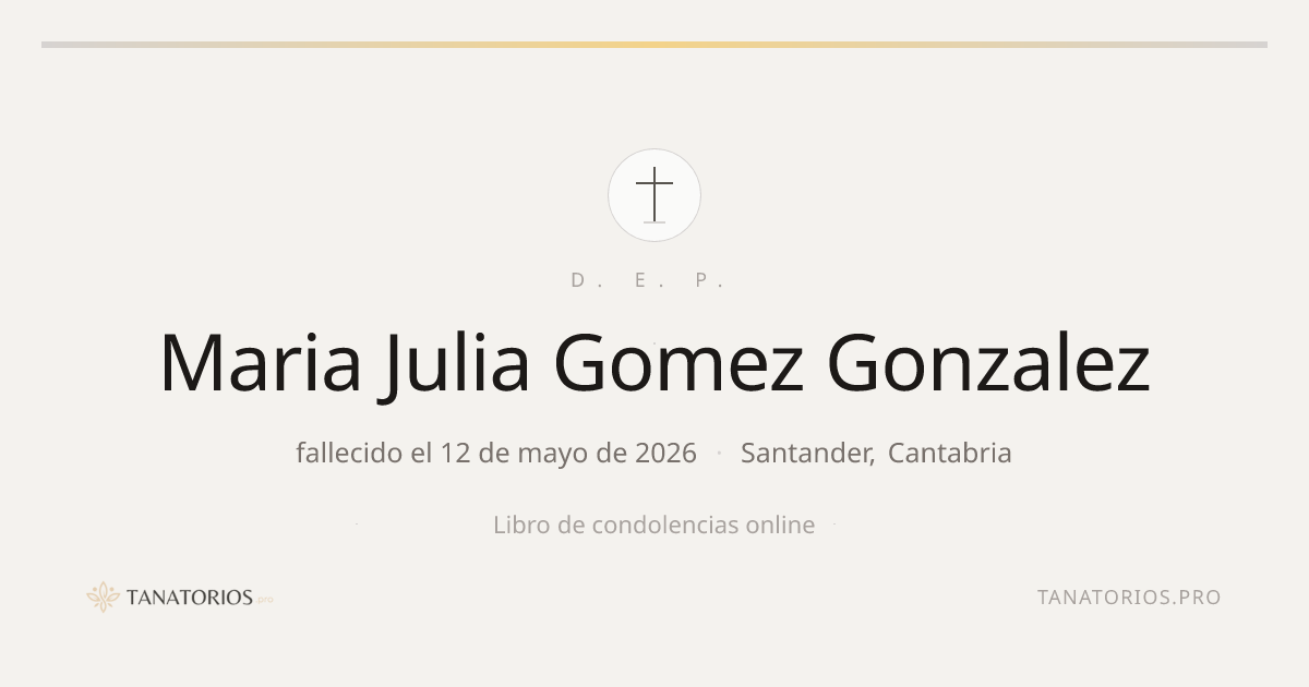 Memorial de Maria Julia Gomez Gonzalez