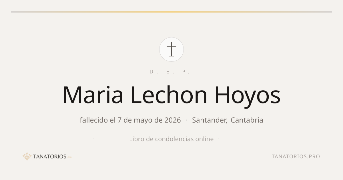 Memorial de Maria Lechon Hoyos