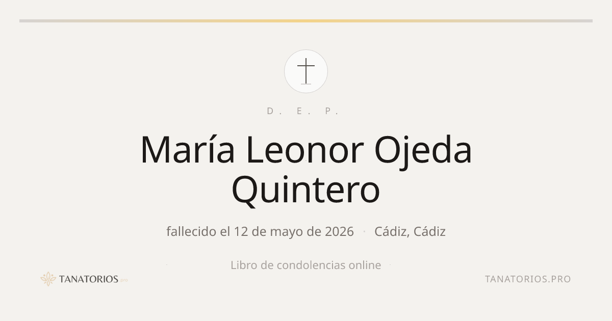 Memorial de María Leonor Ojeda Quintero