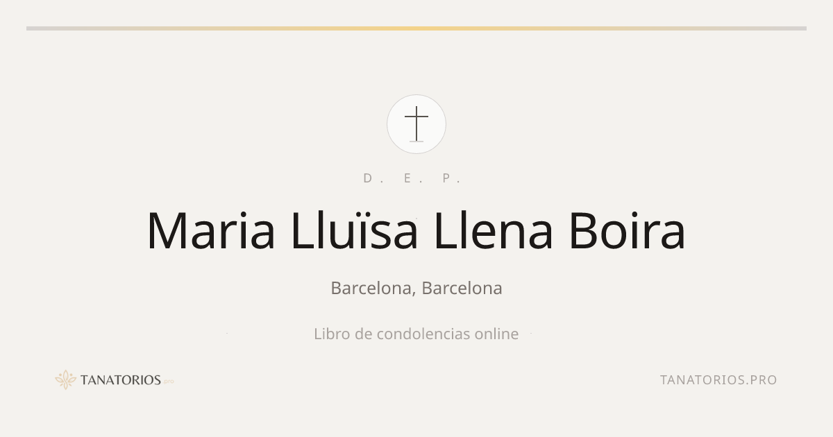 Memorial de Maria Lluïsa Llena Boira