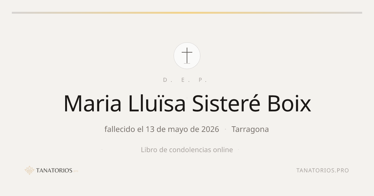 Memorial de Maria Lluïsa Sisteré Boix