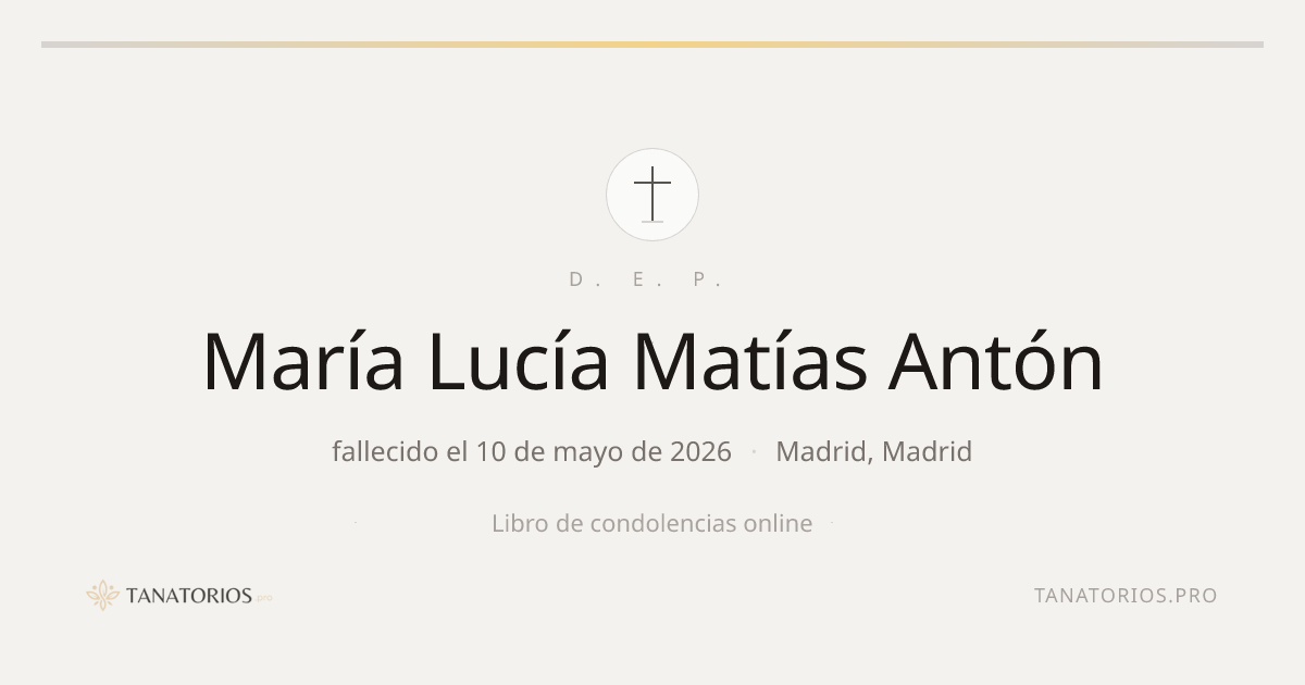 Memorial de María Lucía Matías Antón