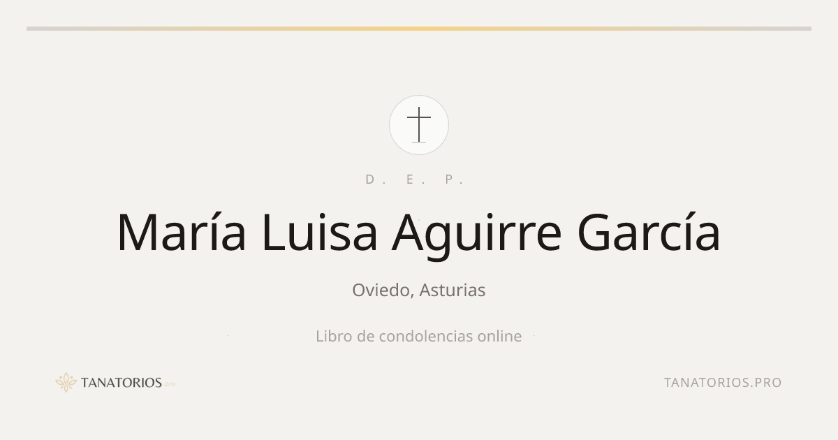Memorial de María Luisa Aguirre García