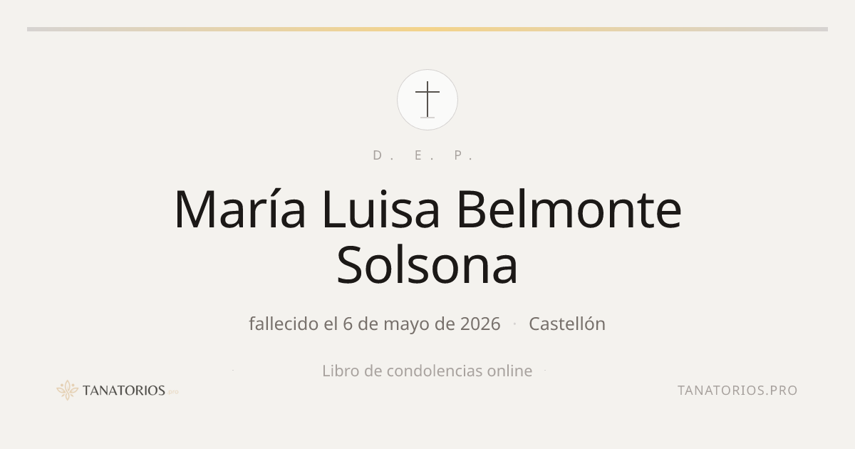 Memorial de María Luisa Belmonte Solsona