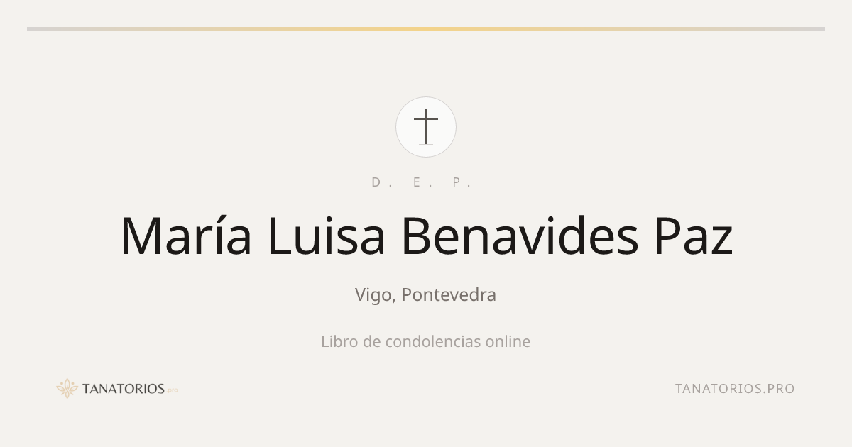Memorial de María Luisa Benavides Paz