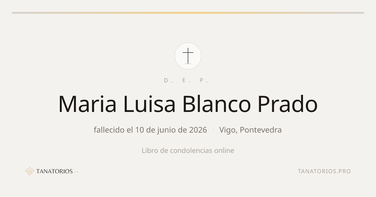 Memorial de Maria Luisa Blanco Prado