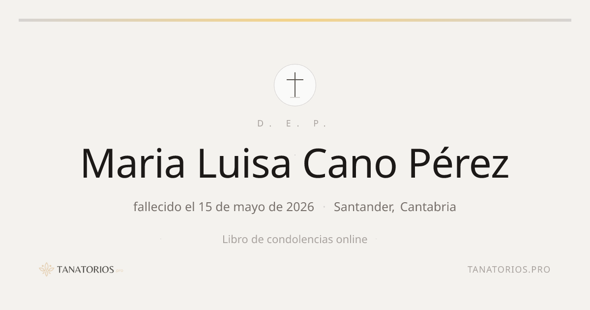 Memorial de Maria Luisa Cano Pérez