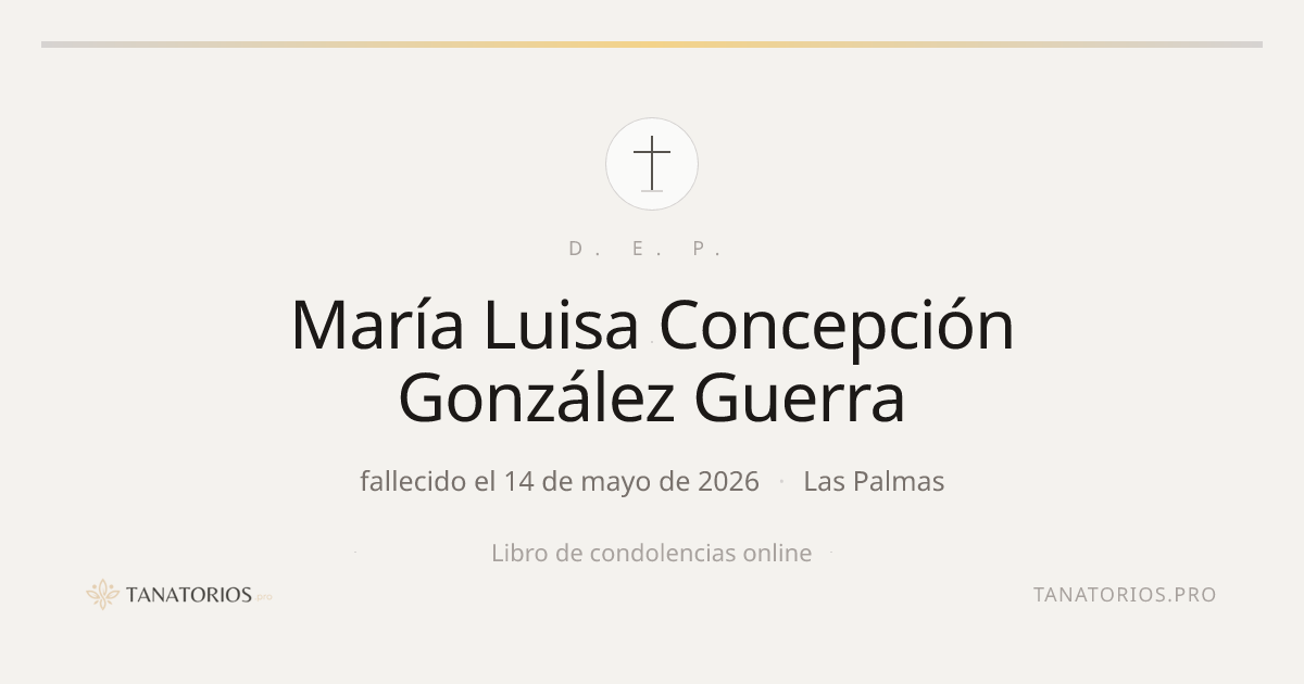 Memorial de María Luisa Concepción González Guerra