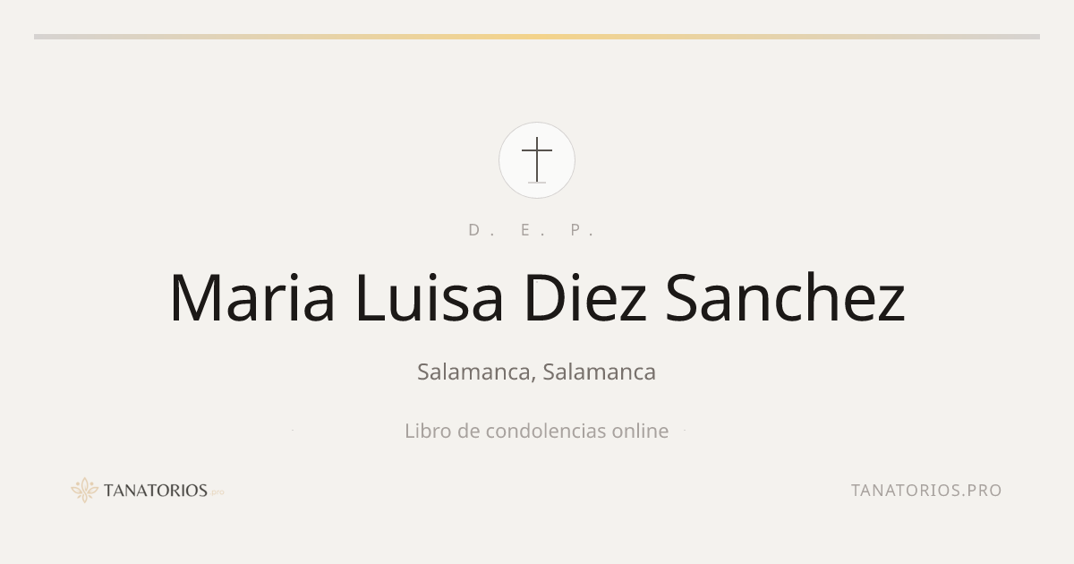 Memorial de Maria Luisa Diez Sanchez