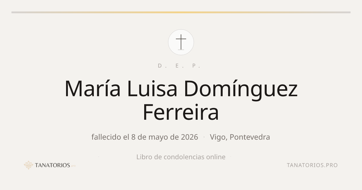 Memorial de María Luisa Domínguez Ferreira