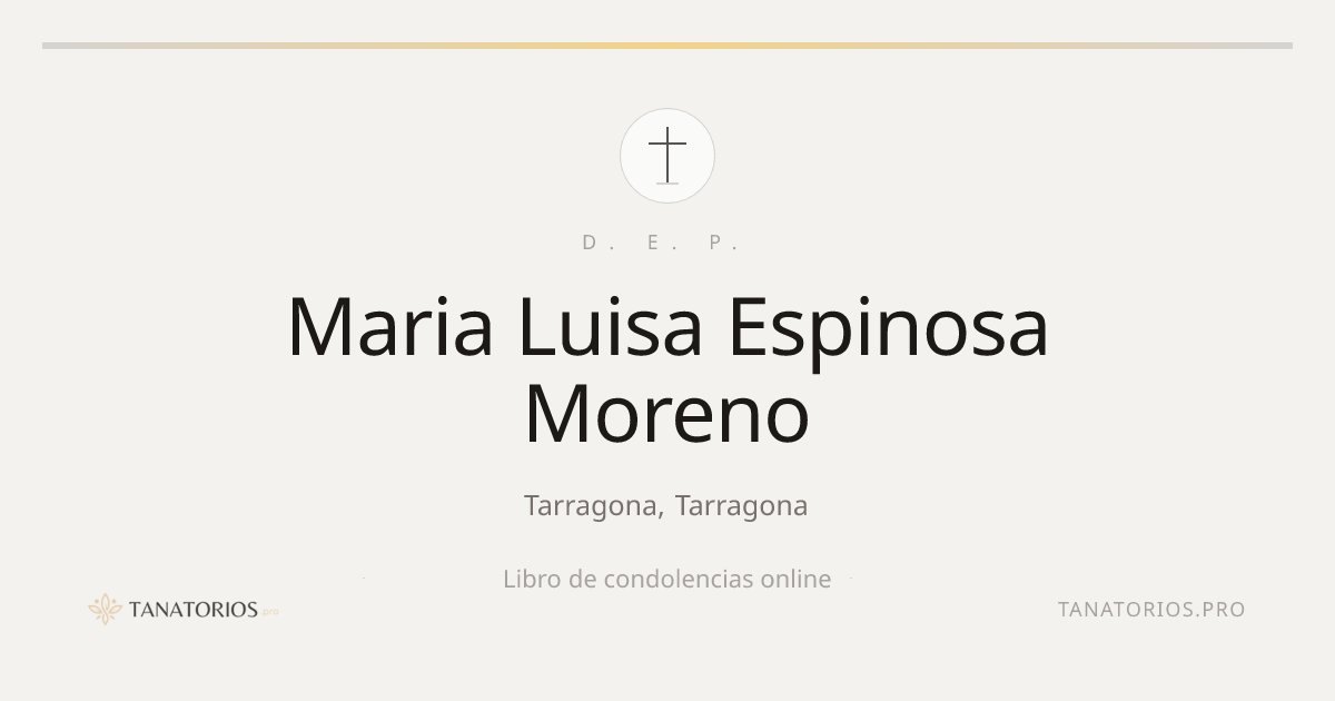 Memorial de Maria Luisa Espinosa Moreno