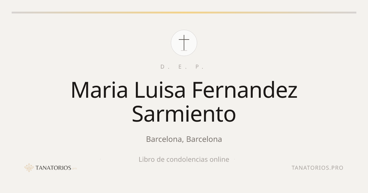 Memorial de Maria Luisa Fernandez Sarmiento