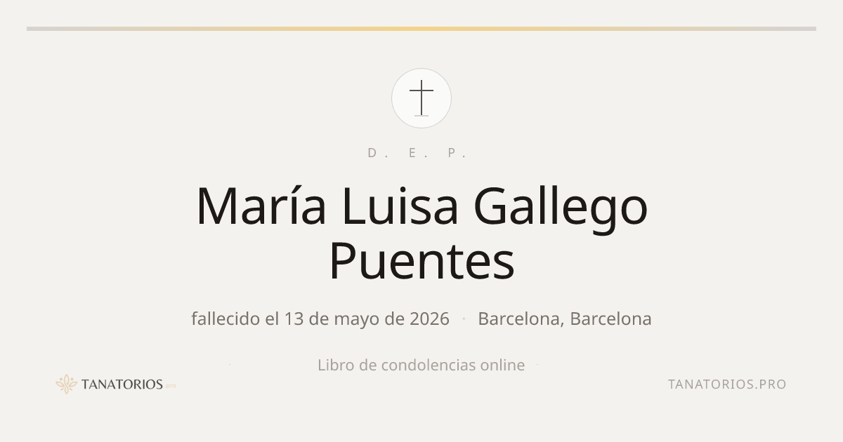 Memorial de María Luisa Gallego Puentes