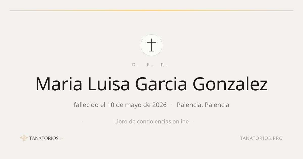 Memorial de Maria Luisa Garcia Gonzalez
