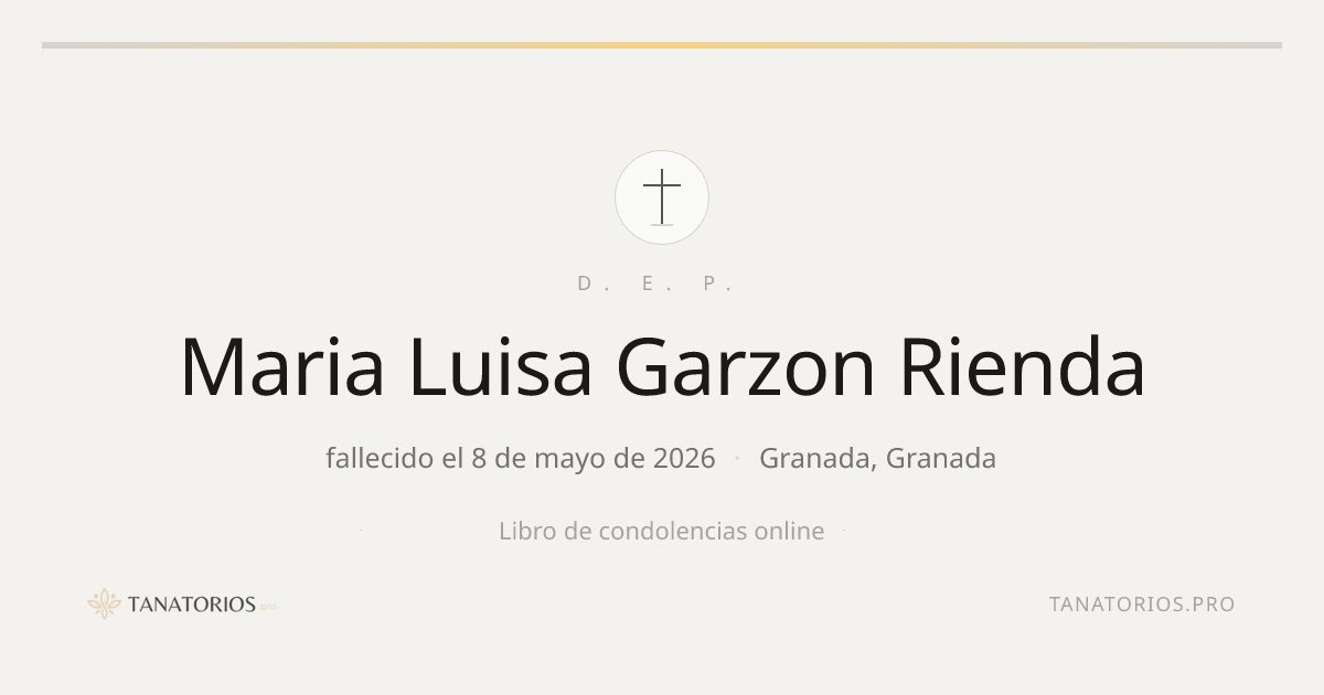Memorial de Maria Luisa Garzon Rienda