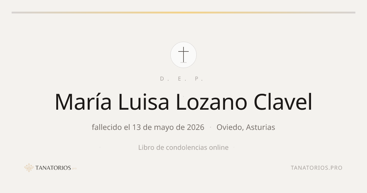 Memorial de María Luisa Lozano Clavel