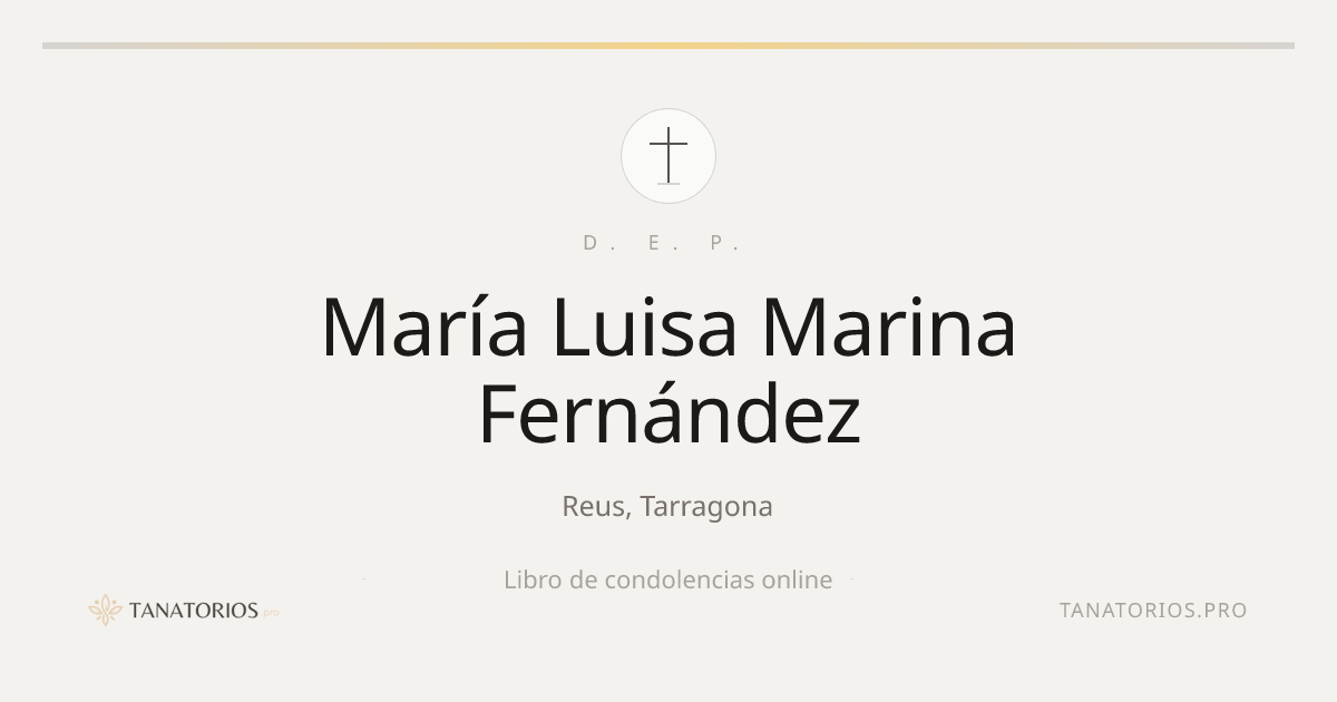 Memorial de María Luisa Marina Fernández