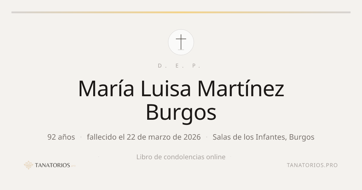 Memorial de María Luisa Martínez Burgos