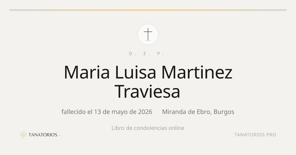 Memorial de Maria Luisa Martinez Traviesa