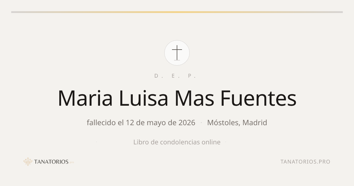 Memorial de Maria Luisa Mas Fuentes
