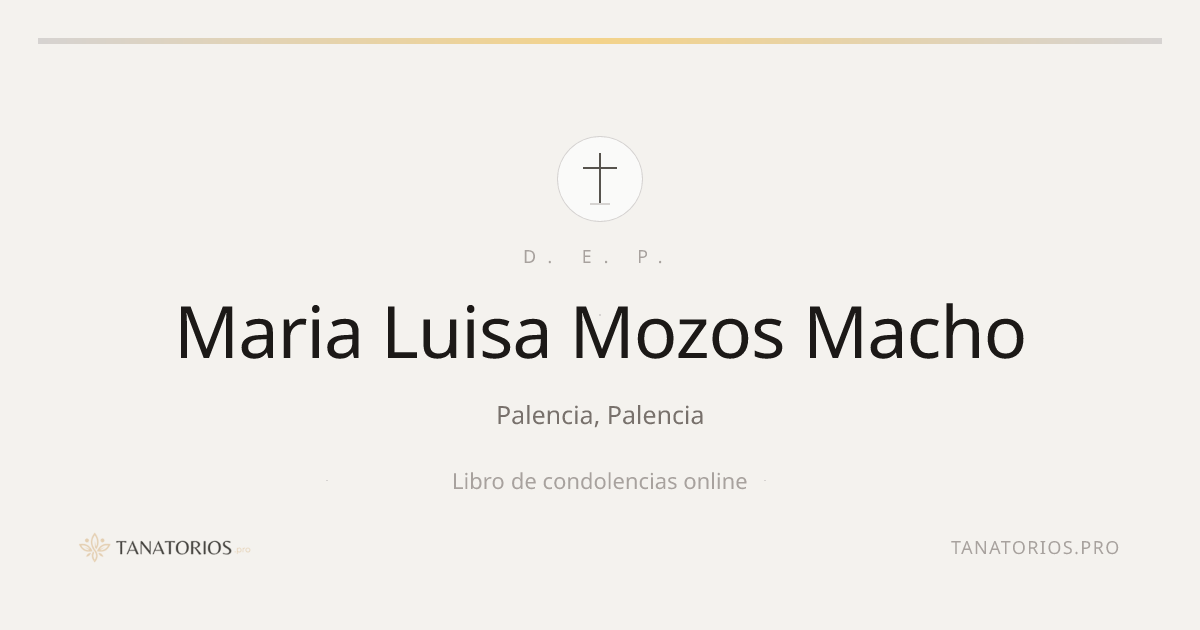 Memorial de Maria Luisa Mozos Macho