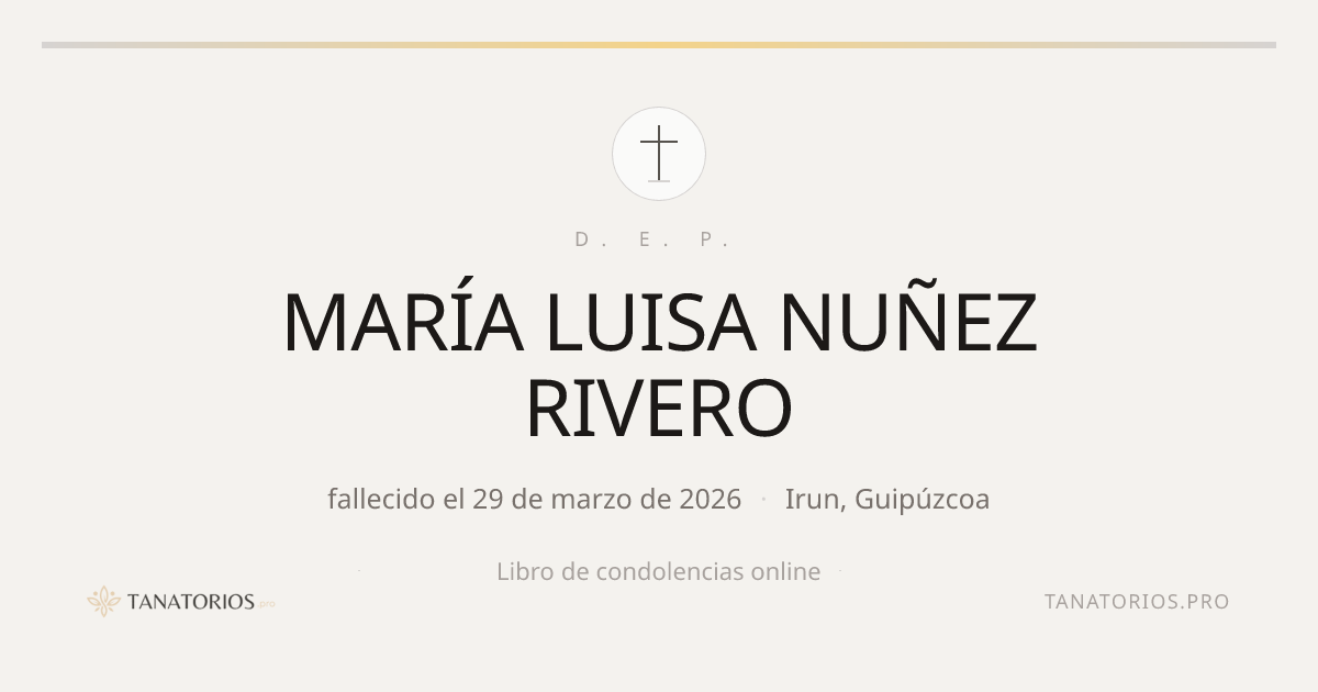 Memorial de MARÍA LUISA NUÑEZ RIVERO