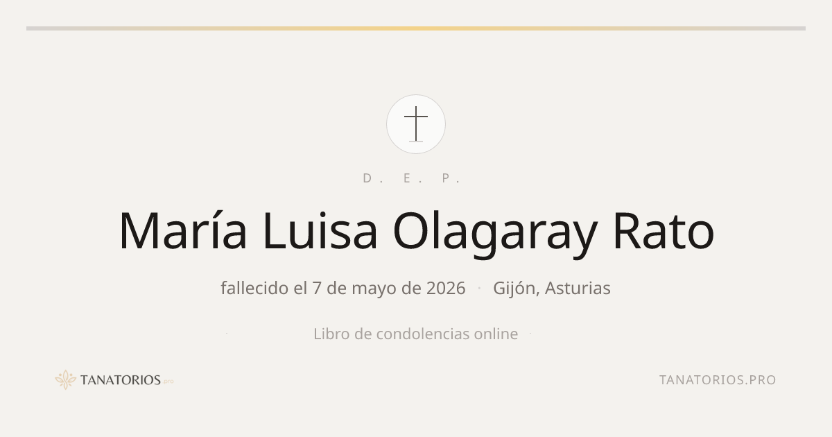 Memorial de María Luisa Olagaray Rato