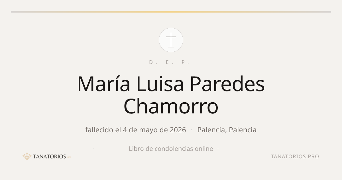 Memorial de María Luisa Paredes Chamorro