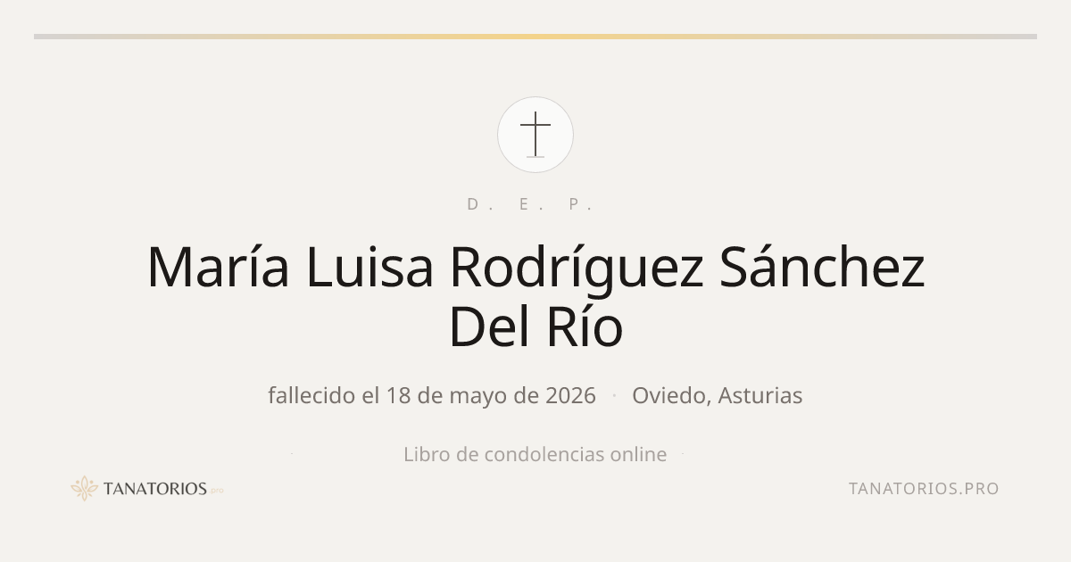 Memorial de María Luisa Rodríguez Sánchez Del Río