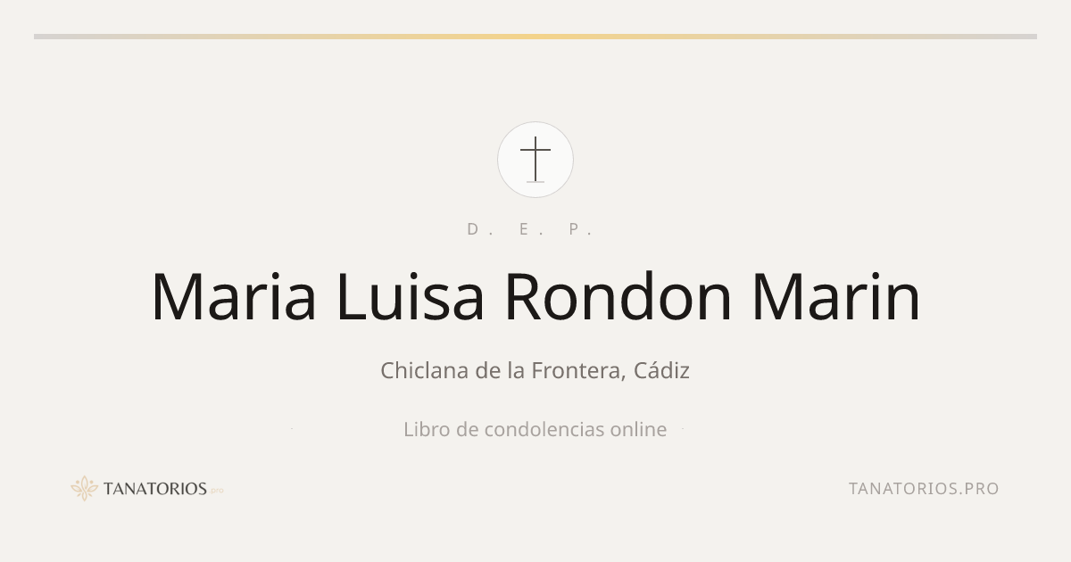 Memorial de Maria Luisa Rondon Marin