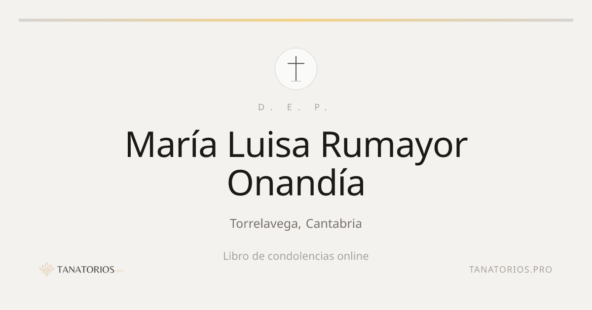 Memorial de María Luisa Rumayor Onandía