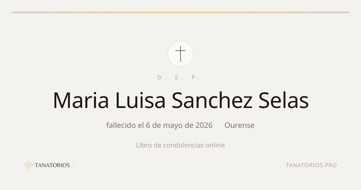 Memorial de Maria Luisa Sanchez Selas