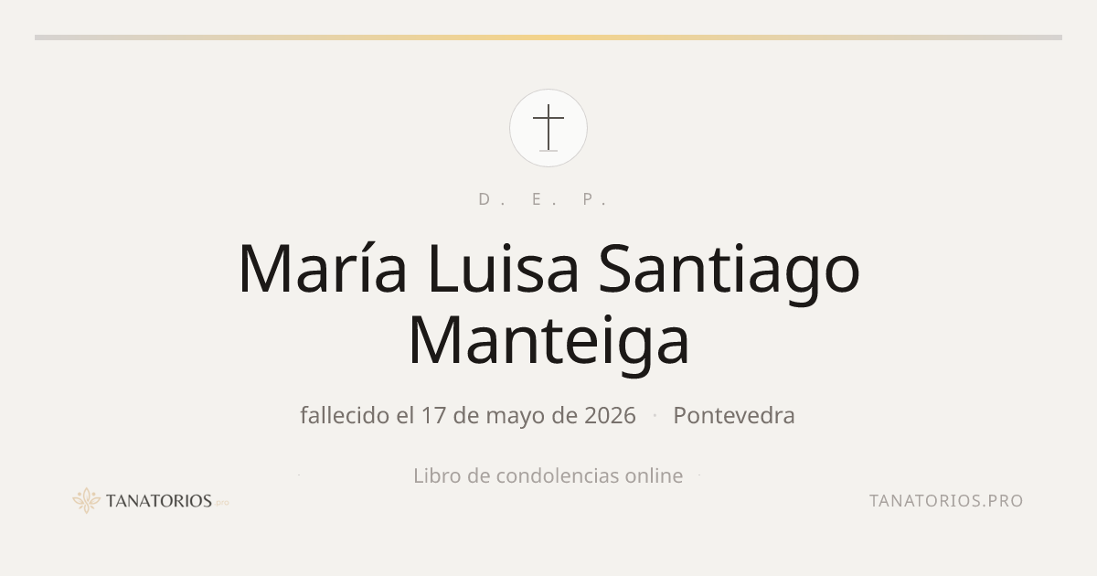 Memorial de María Luisa Santiago Manteiga