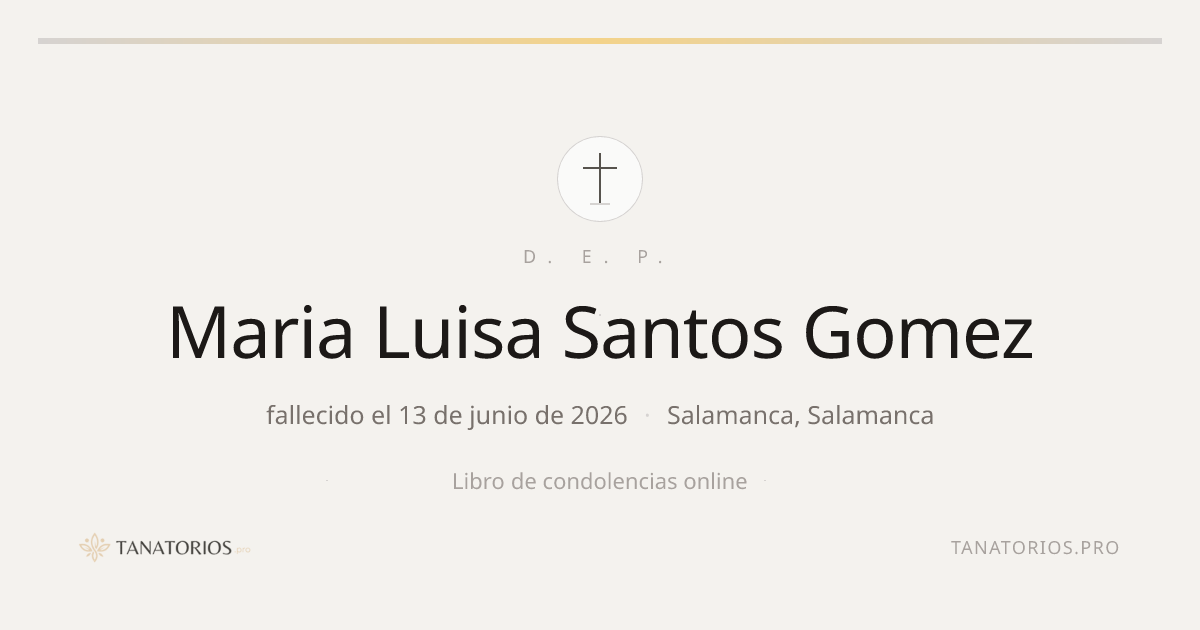 Memorial de Maria Luisa Santos Gomez