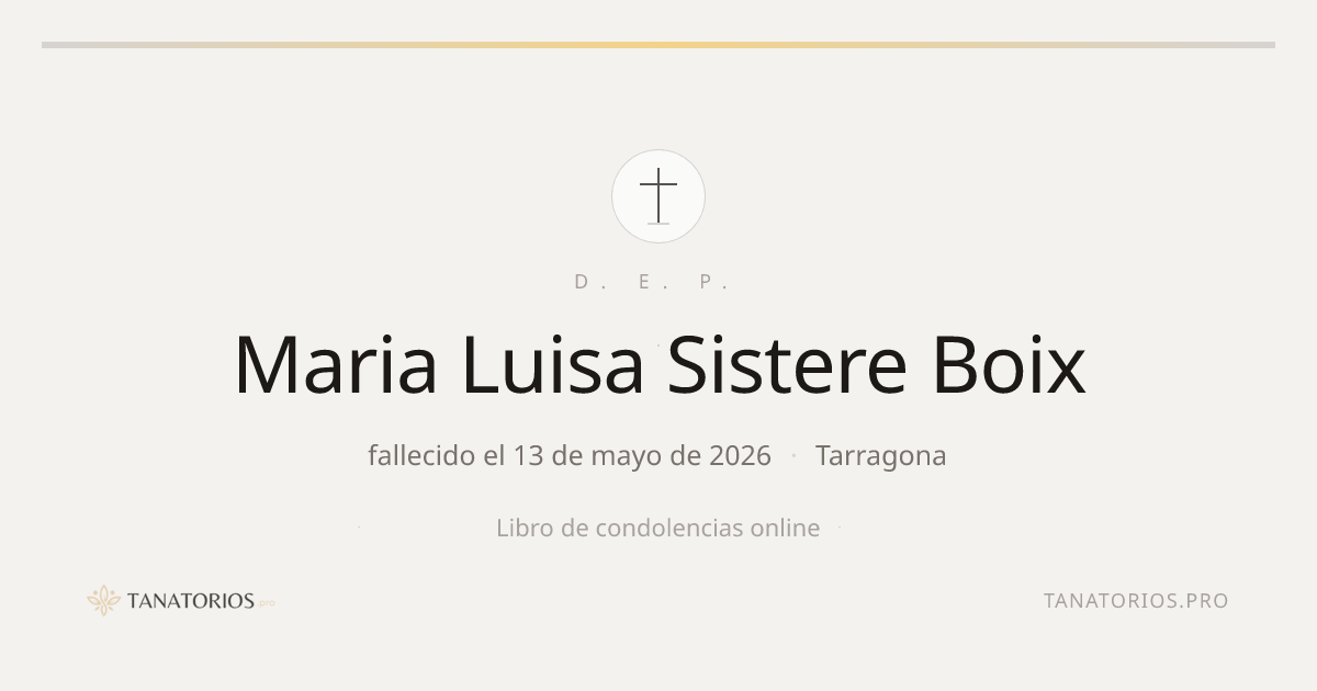Memorial de Maria Luisa Sistere Boix