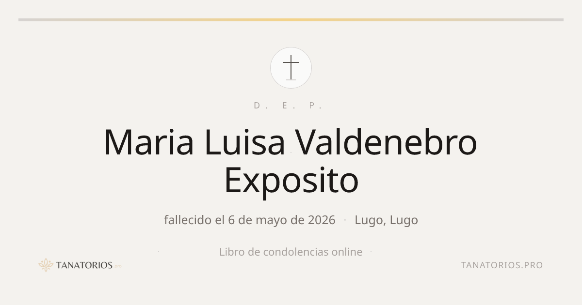Memorial de Maria Luisa Valdenebro Exposito