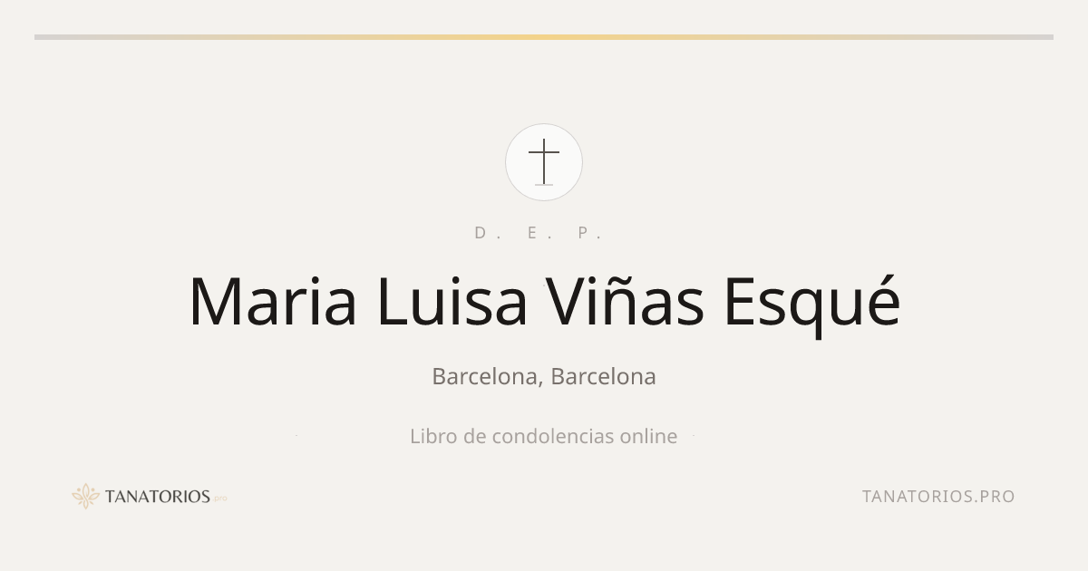 Memorial de Maria Luisa Viñas Esqué
