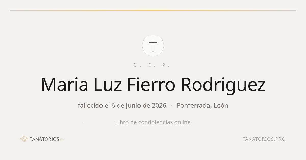Memorial de Maria Luz Fierro Rodriguez