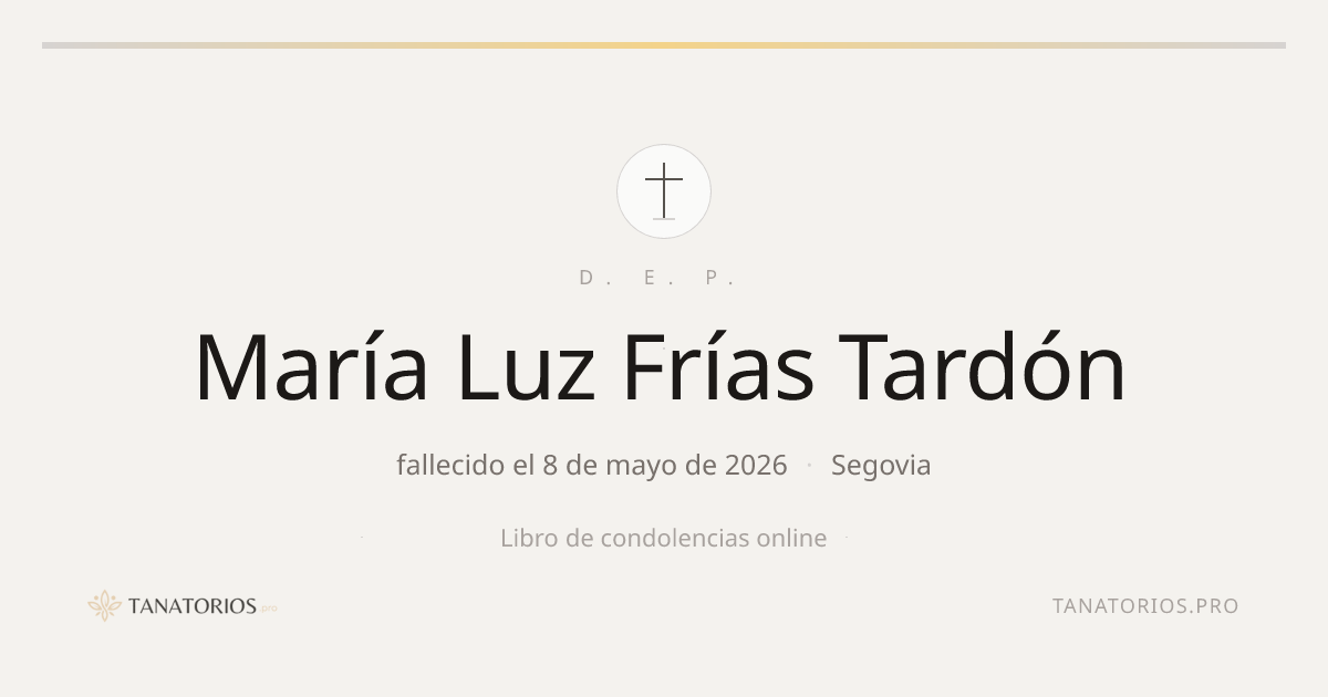 Memorial de María Luz Frías Tardón
