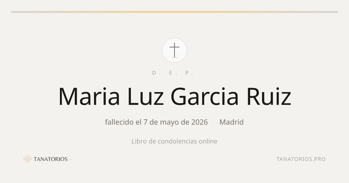 Memorial de Maria Luz Garcia Ruiz