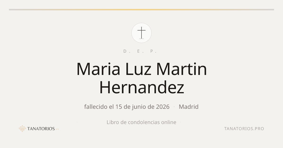 Memorial de Maria Luz Martin Hernandez