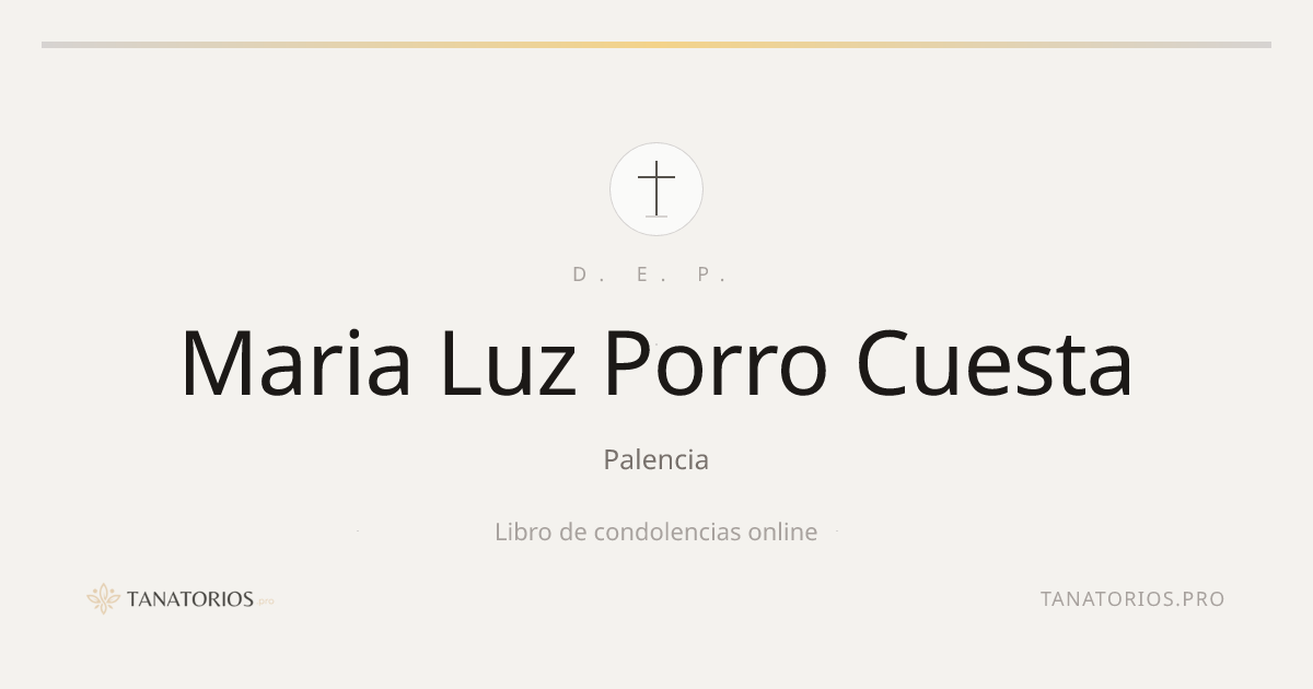 Memorial de Maria Luz Porro Cuesta