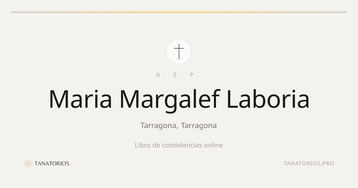 Memorial de Maria Margalef Laboria