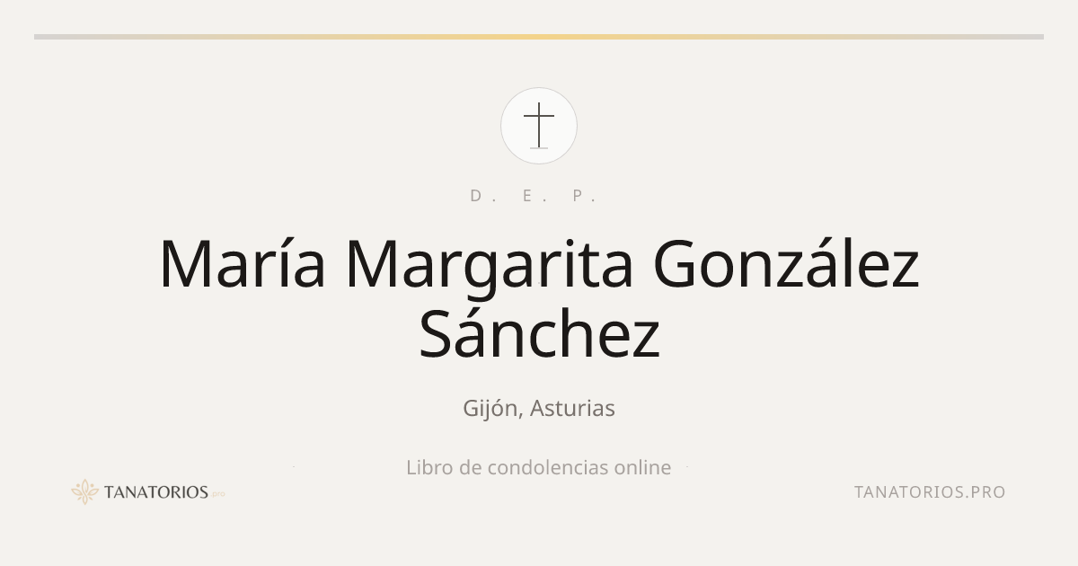 Memorial de María Margarita González Sánchez