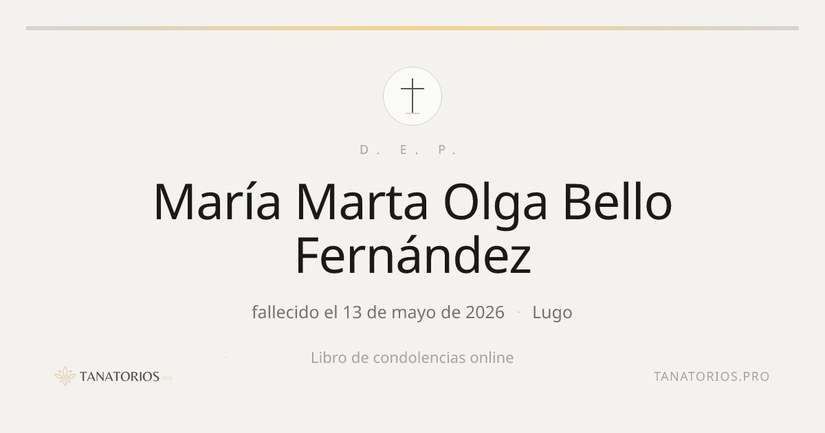 Memorial de María Marta Olga Bello Fernández