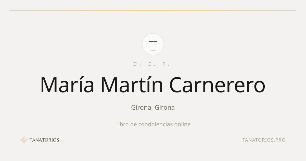 Memorial de María Martín Carnerero