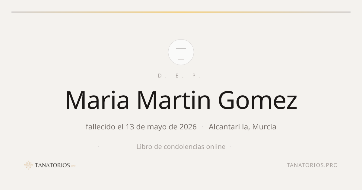 Memorial de Maria Martin Gomez