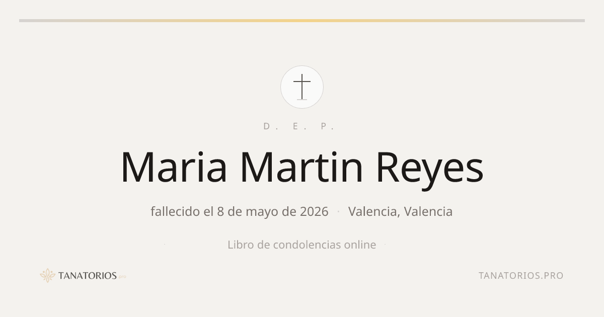 Memorial de Maria Martin Reyes