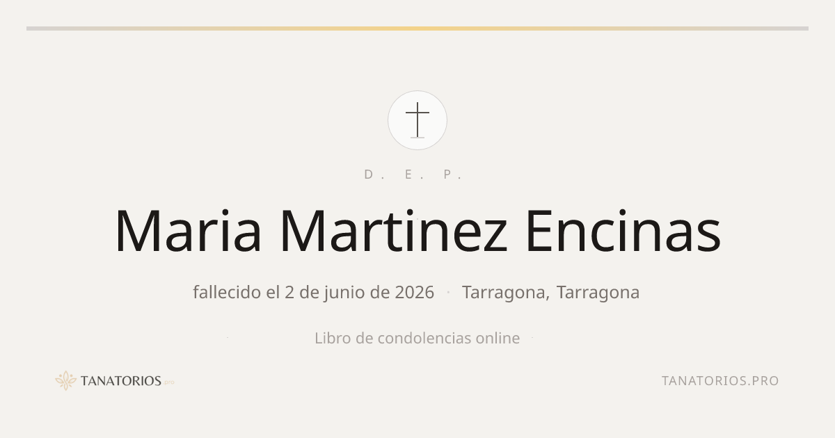 Memorial de Maria Martinez Encinas